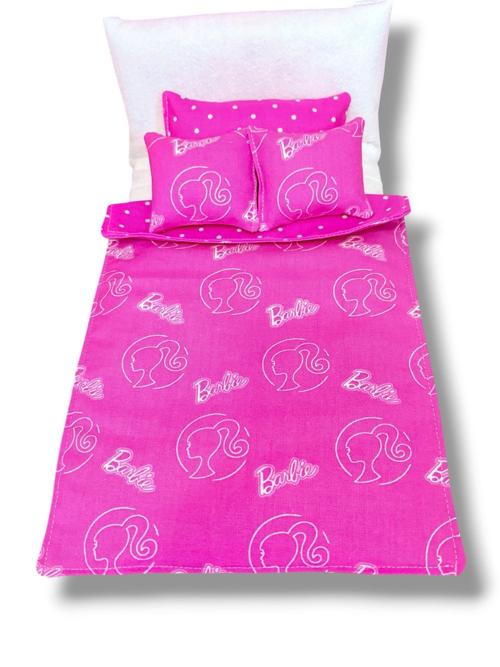 Barbie  Pink  Fabric & Silhouette Kids Bedding Set